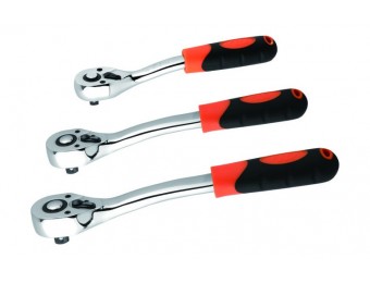 72T Ratchet wrench with bent handle