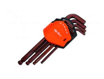 9Pcs Ball Ended Hexagon Key Wrench Set(Imperial Standard)